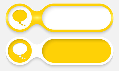 Fototapeta premium two buttons for entering text with speech bubble
