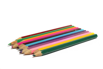 set of colored pencils