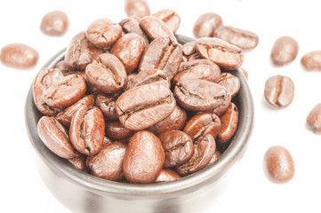 Closeup of coffee beans