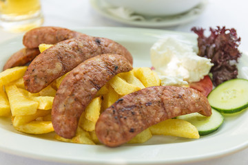 grilled sausages