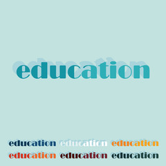 Flat design: education