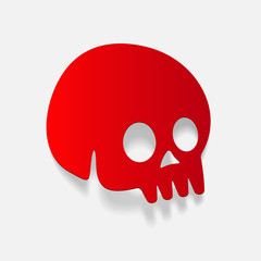 realistic design element: skull