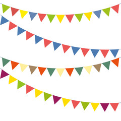 Fototapeta premium Bunting colorful set