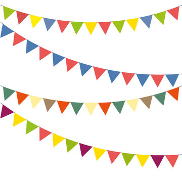Bunting colorful set