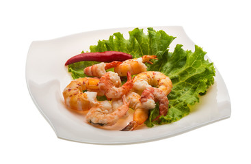 Unshelled king prawn