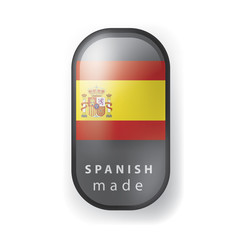 Made in Spain Seal, Spanish Flag (vector Art)