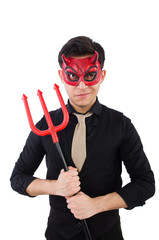 Funny devil isolated on the white background