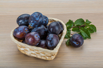 Fresh plums