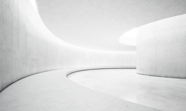 bright concrete interior