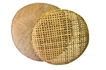 thai basket with white backgroud