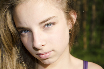 Serious girl