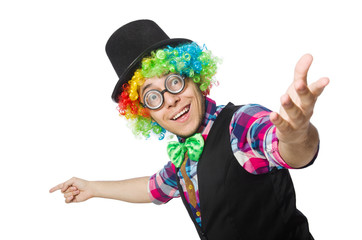 Clown isolated on the white background