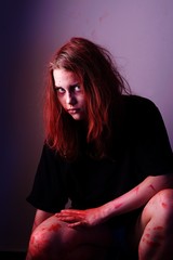 Mentally unbalanced woman