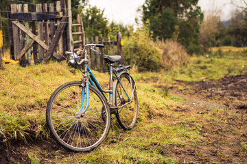 Fototapeta premium Old bike in the countryside