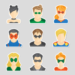 Set of avatar stickers