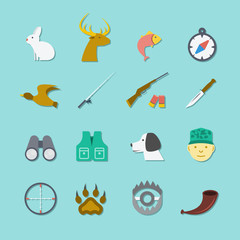 Set of hunting icons