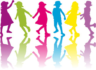 children silhouettes