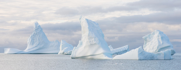De beaux icebergs