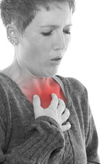 Frau leidet unter anhaltenden Herzstehen