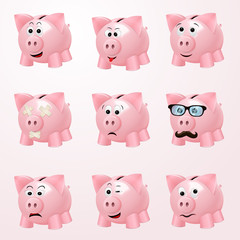 Piggy bank emotions