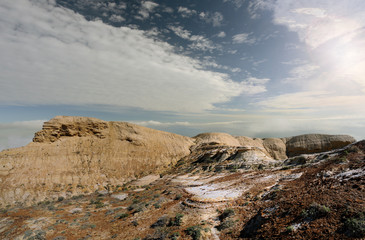 Panorama of the plateau Shalkar-Nura. Ustyurt