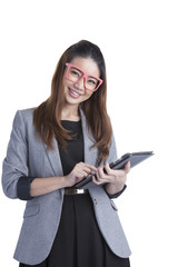 Businesswoman using digital tablet computer PC