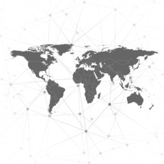 world map vector, illustration for communication
