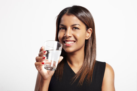 African Woman Drinking Water