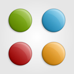 Colorful buttons design elements. Vector illustration.