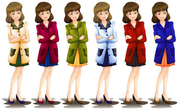 Female in different shades of a blazer