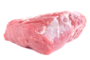 Raw beef meat isolated on white