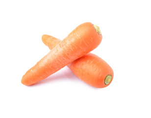 Fresh carrot  on white background.