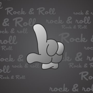 rock and roll theme hand gesture