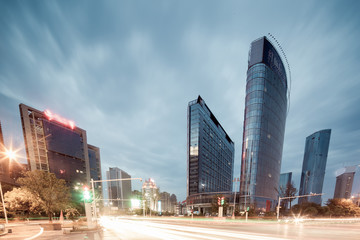 Fototapeta premium Shanghai Lujiazui Finance and Trade Zone nowoczesnego miasta