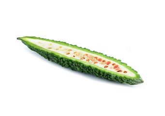 Bitter melon isolated on white background