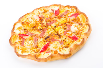 Pizza isolated white background