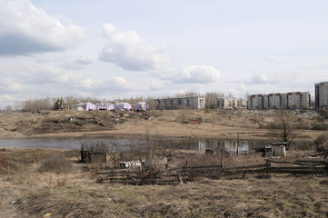 Вид на город Никольское и реку Тосна