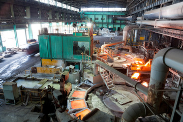 Blast furnace at metallurgical plant