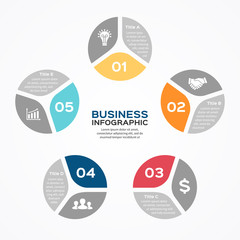 Modern vector info graphic for business project