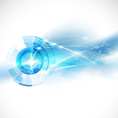 Abstract smooth flow background for technology or science