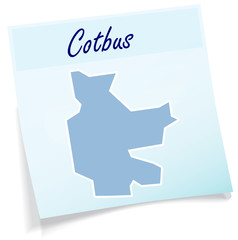 Cottbus als Notizzettel