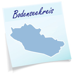 Bodenseekreis als Notizzettel
