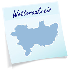 Wetteraukreis als Notizzettel