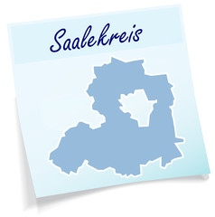 Saalekreis als Notizzettel