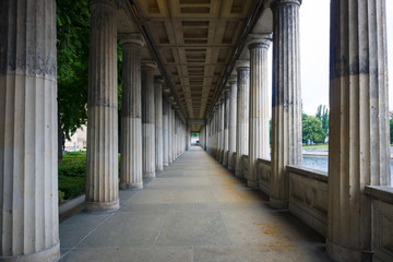 Columns stretching into the distance.