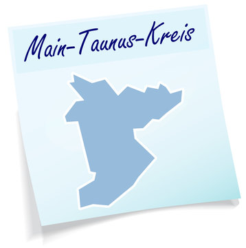 Main-Taunus-Kreis als Notizzettel