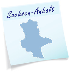 Sachsen-Anhalt als Notizzettel