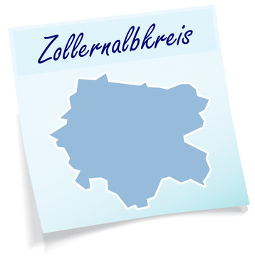 Zollernalbkreis als Notizzettel