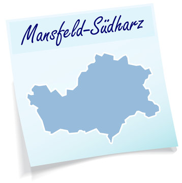 Mansfeld-Suedharz als Notizzettel