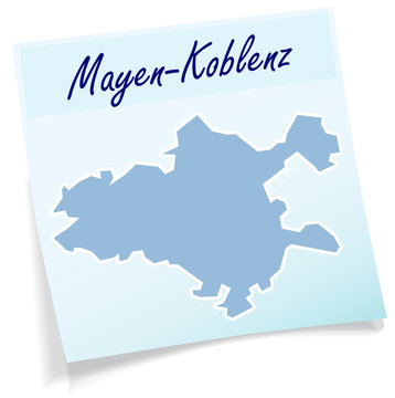 Mayen-Koblenz als Notizzettel